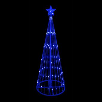 Northlight Seasonal Blue LED Lighted Cone Christmas Tree