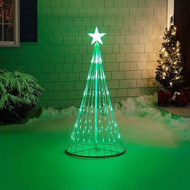 Northlight Seasonal 4' Green LED Lighted Cone Christmas Tree Outdoor Decoration
