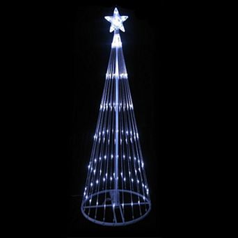 Northlight Seasonal White LED Lighted Cone Christmas Tree