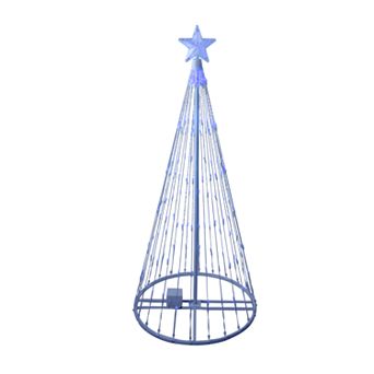 Northlight Seasonal 4' Blue LED Lighted Show Cone Christmas Tree Outdoor Decoration
