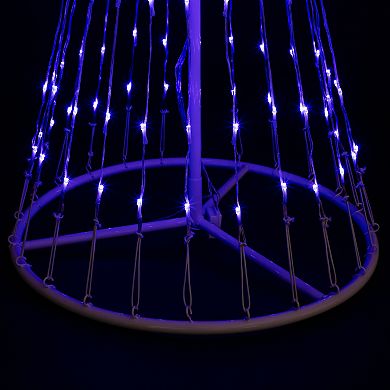 Northlight Seasonal 4' Blue LED Lighted Cone Christmas Tree Outdoor Decoration