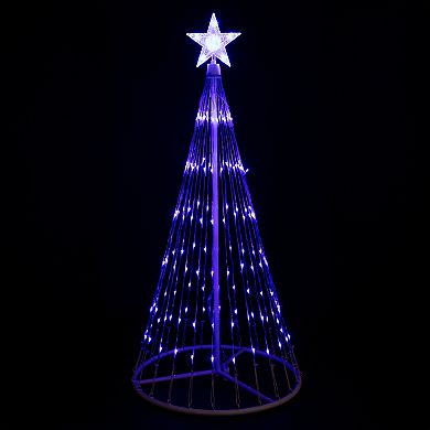 Northlight Seasonal 4' Blue LED Lighted Cone Christmas Tree Outdoor Decoration