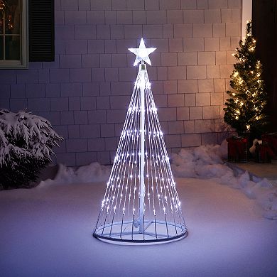 Northlight Seasonal 4' Polar White LED Lighted Cone Christmas Tree Outdoor Decoration