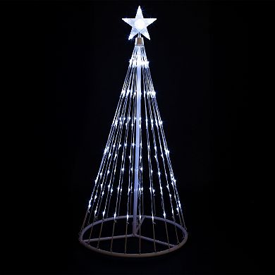 Northlight Seasonal 4' Polar White LED Lighted Cone Christmas Tree Outdoor Decoration