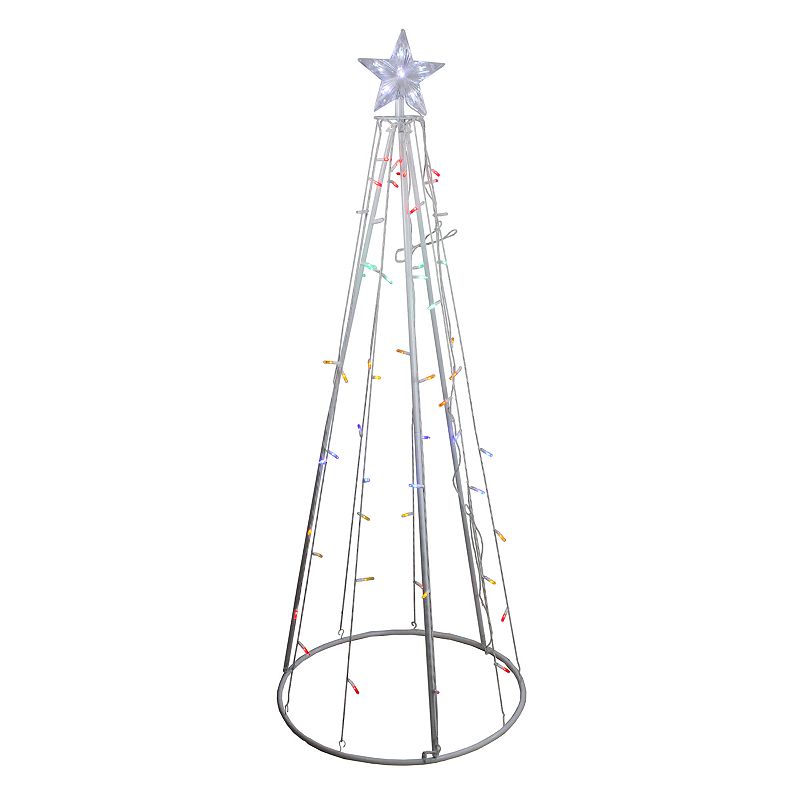 Northlight Seasonal 5 Multi-Color LED Lighted Show Cone Christmas Tree Out