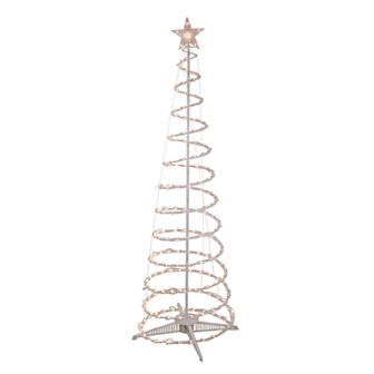 Northlight Clear Lighted Outdoor Spiral Cone Christmas Tree