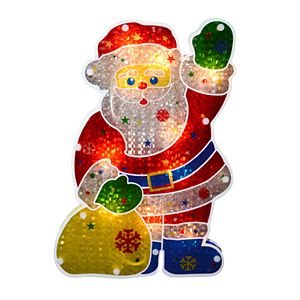 Northlight Seasonal Lighted Holographic Christmas Tree Window