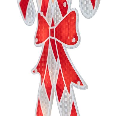 Northlight Seasonal Holographic lighted Candy Cane Window Silhouette
