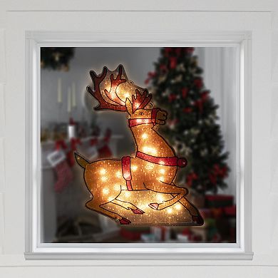 Northlight Seasonal Shimmering Reindeer Christmas Window Silhouette