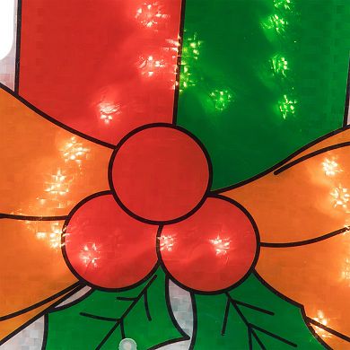 Northlight Seasonal Shimmering Candle Christmas Window Silhouette