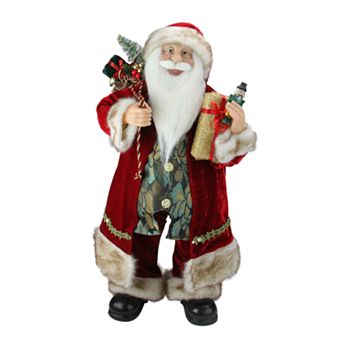 Northlight Seasonal Old World Style Santa Claus Figure with Gifts and Presents