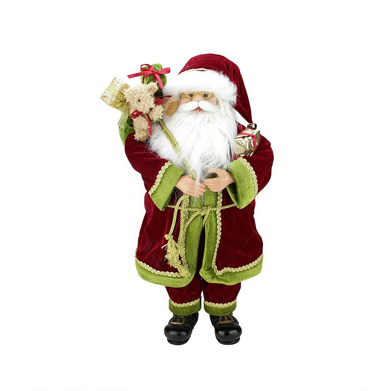 Northlight Seasonal Standing Santa Claus Christmas Decoration, Green