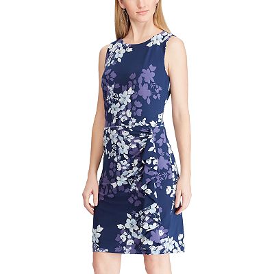 Women s Chaps Floral Gathered Side Sheath Dress