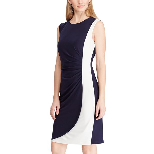 Chaps colorblock sheath dress sale