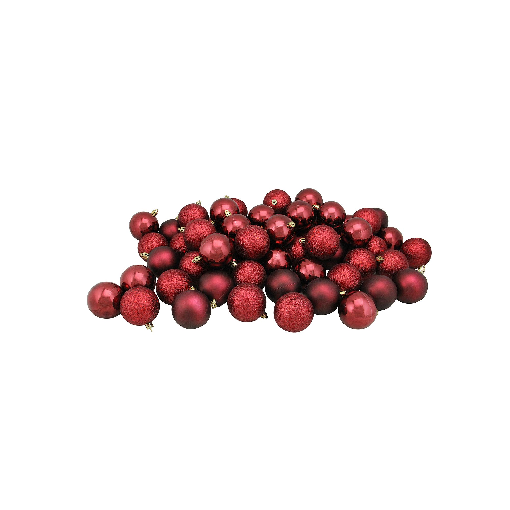 Northlight Seasonal Burgundy Red Shatterproof Ball Christmas Ornament 60-pi
