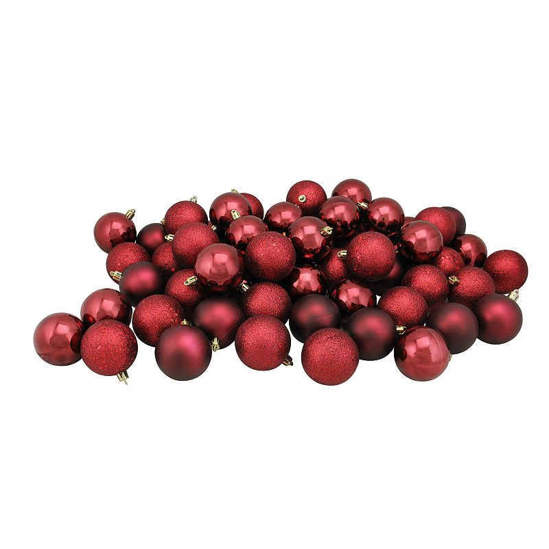Northlight Seasonal Burgundy Red Shatterproof Ball Christmas Ornament 60-pi