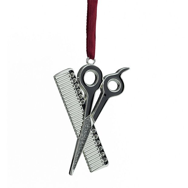 Scissors and Comb Ornament for Tree- Hair Stylist Gift Ideas - Cosmeto –  House of Morgan Pewter