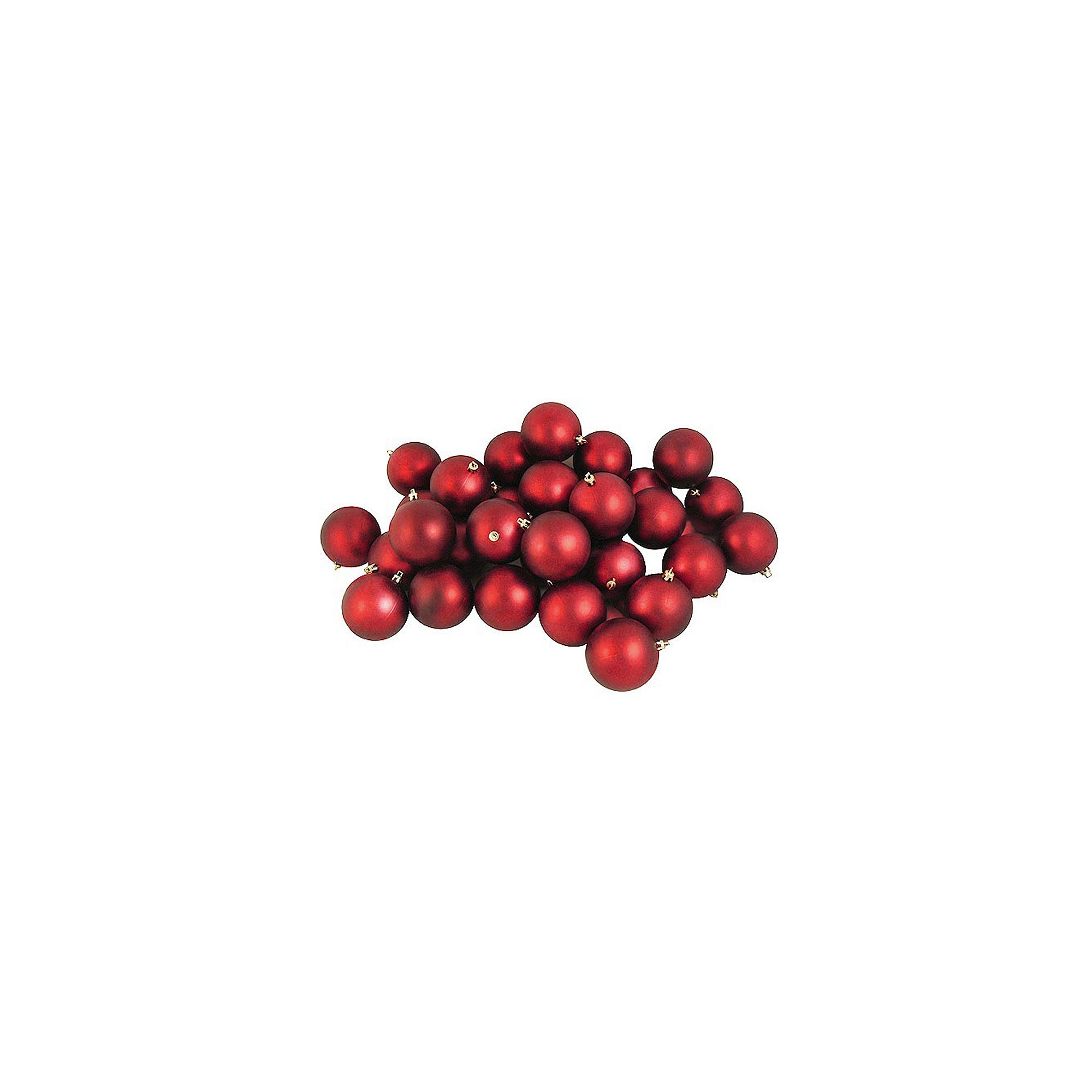 Northlight Seasonal Matte Red Shatterproof Ball Christmas Ornament 60-piece