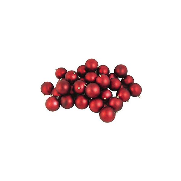 Northlight Seasonal Matte Red Shatterproof Ball Christmas Ornament 60 ...