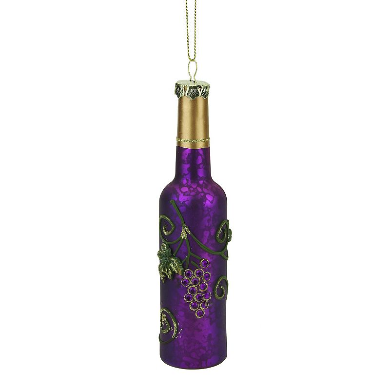 Northlight Seasonal Purple Wine Bottle Christmas Ornament
