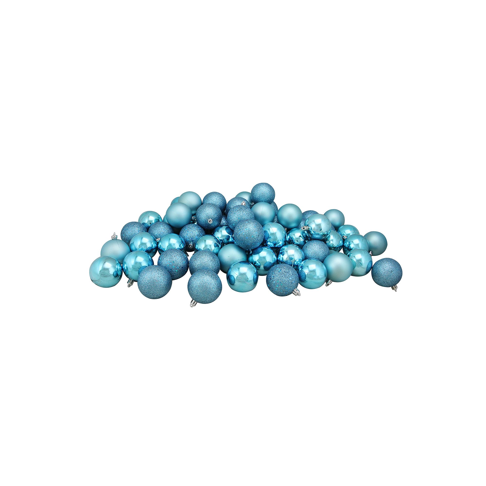 Northlight Seasonal Turquoise Blue Shatterproof Ball Christmas Ornament 60-
