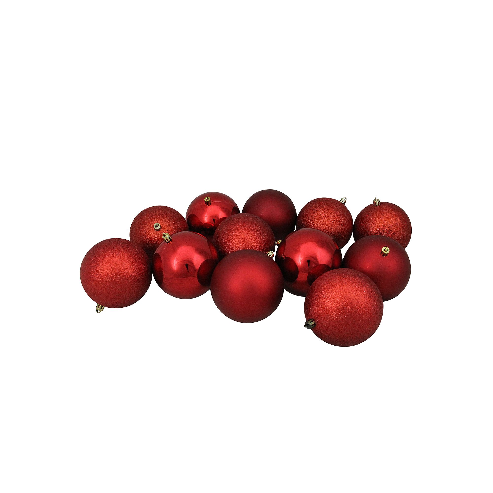 Northlight Seasonal Red Shatterproof Ball Christmas Ornament 12-piece Set