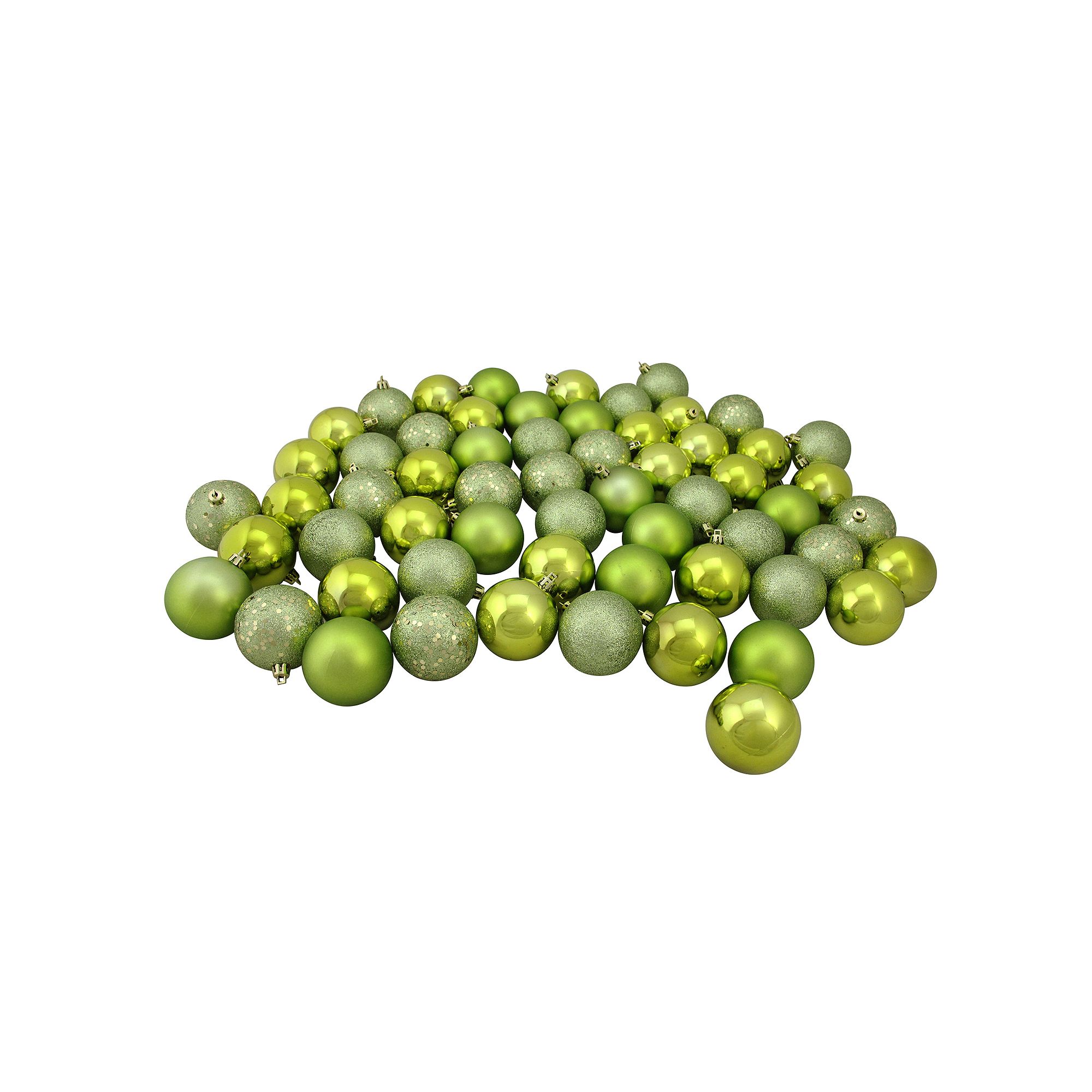 Northlight Seasonal Kiwi Green Shatterproof Ball Christmas Ornament 60-piec