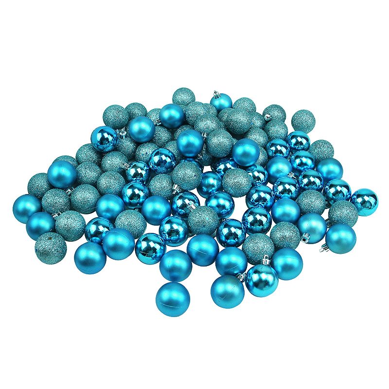 Northlight Seasonal Turquoise Blue Shatterproof Ball Christmas Ornament 96-