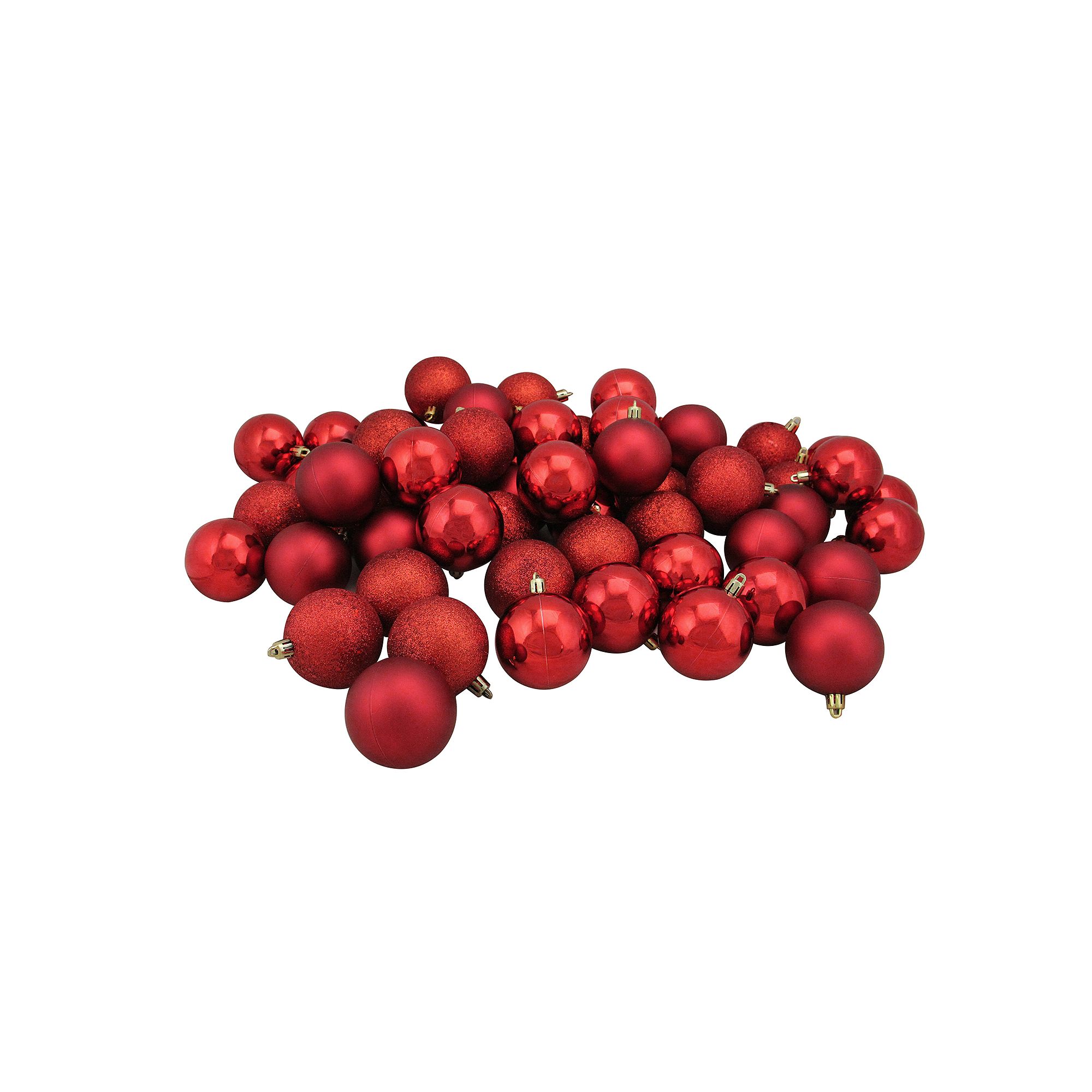 Northlight Seasonal Red Shatterproof Ball Christmas Ornament 60-piece Set