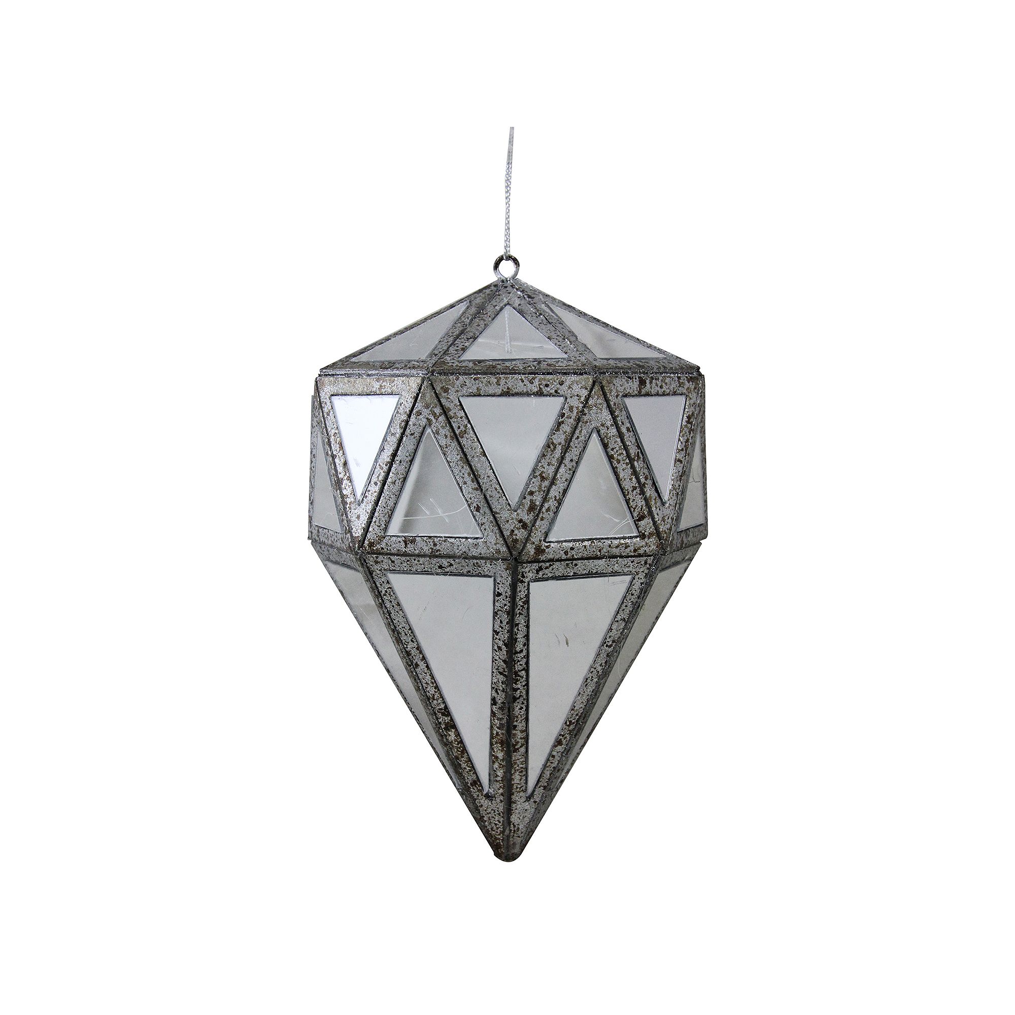 Northlight Seasonal 5.5-in. Mirrored Geometric Christmas Ornament, White