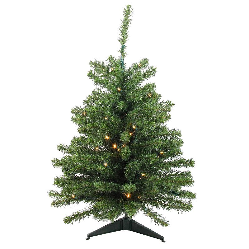 Northlight Seasonal 3-ft. Pre-Lit LED Canadian Pine Artificial Christmas Tr