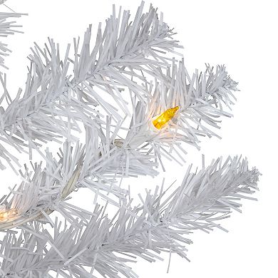 Northlight Seasonal 3-ft. Pre-Lit Multi-Colored White Artificial Christmas Tree