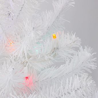 Northlight Seasonal 2' Multi-Color Pre-Lit Snow White Artificial Christmas Tree