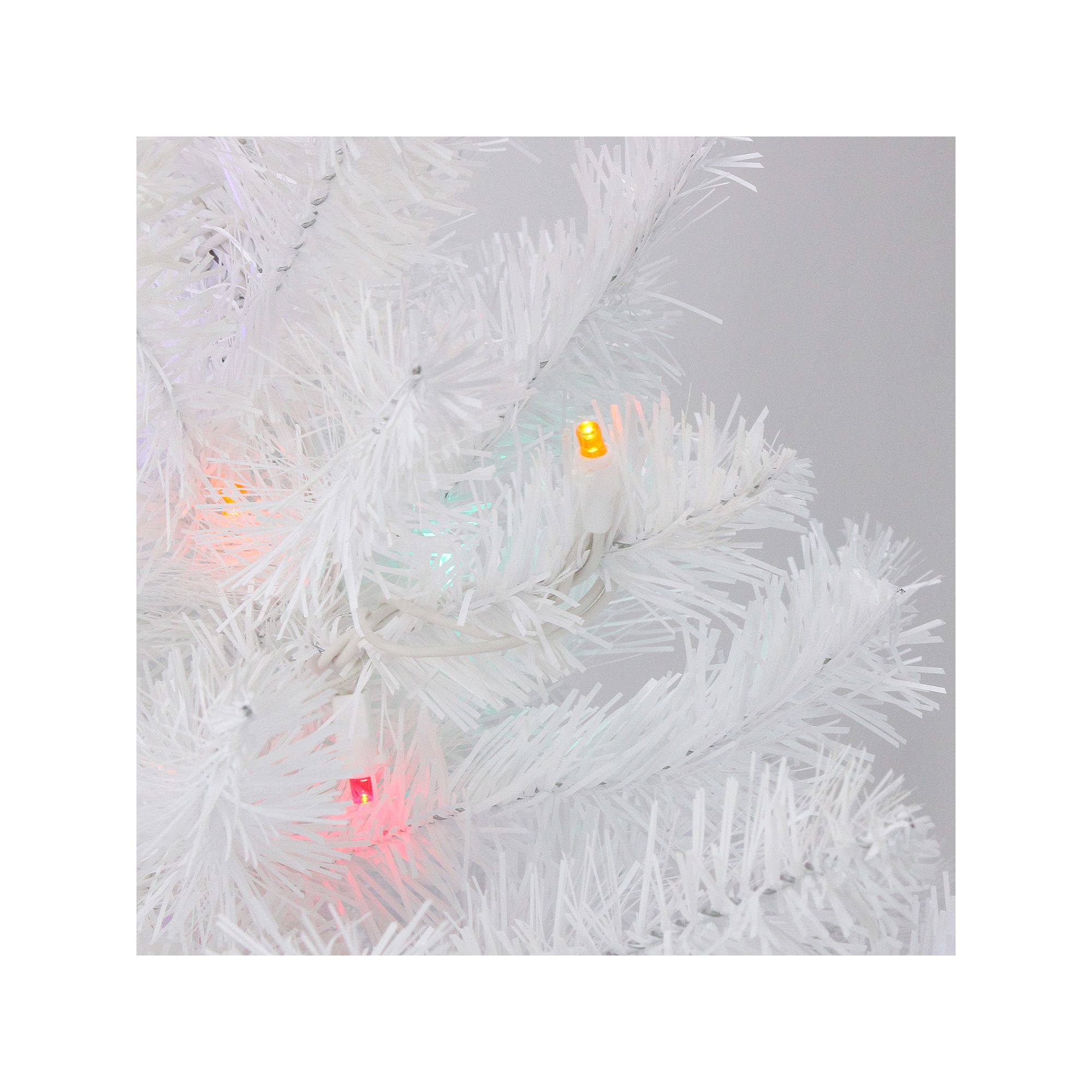 Northlight Seasonal 3 Multi-Color Pre-Lit Snow White Artificial Christmas 