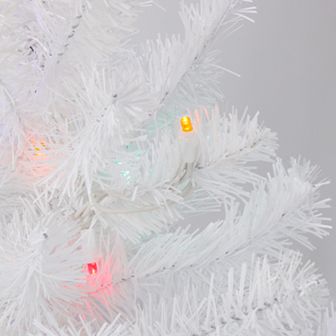Northlight Seasonal 3' Multi-Color Pre-Lit Snow White Artificial Christmas Tree