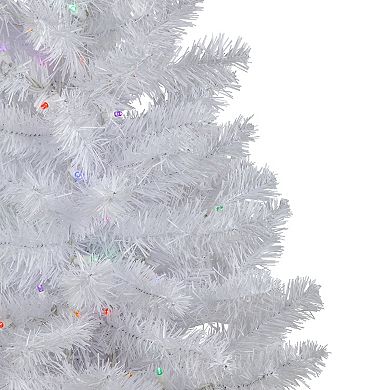 Northlight Seasonal 3' Multi-Color Pre-Lit Snow White Artificial Christmas Tree