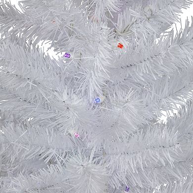 Northlight Seasonal 3' Multi-Color Pre-Lit Snow White Artificial Christmas Tree