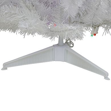 Northlight Seasonal 3' Multi-Color Pre-Lit Snow White Artificial Christmas Tree
