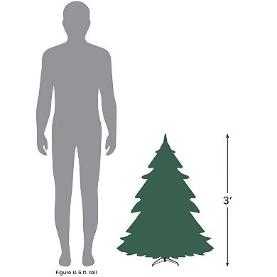 Northlight Seasonal 3' Multi-Color Pre-Lit Snow White Artificial Christmas Tree