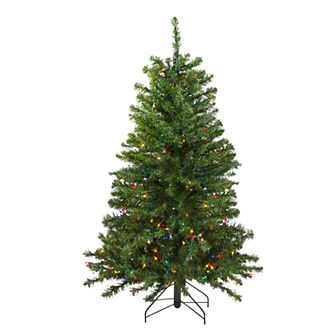 Northlight Seasonal 4-ft. Pre-Lit Multi-Colored Canadian Pine Artificial Christmas Tree