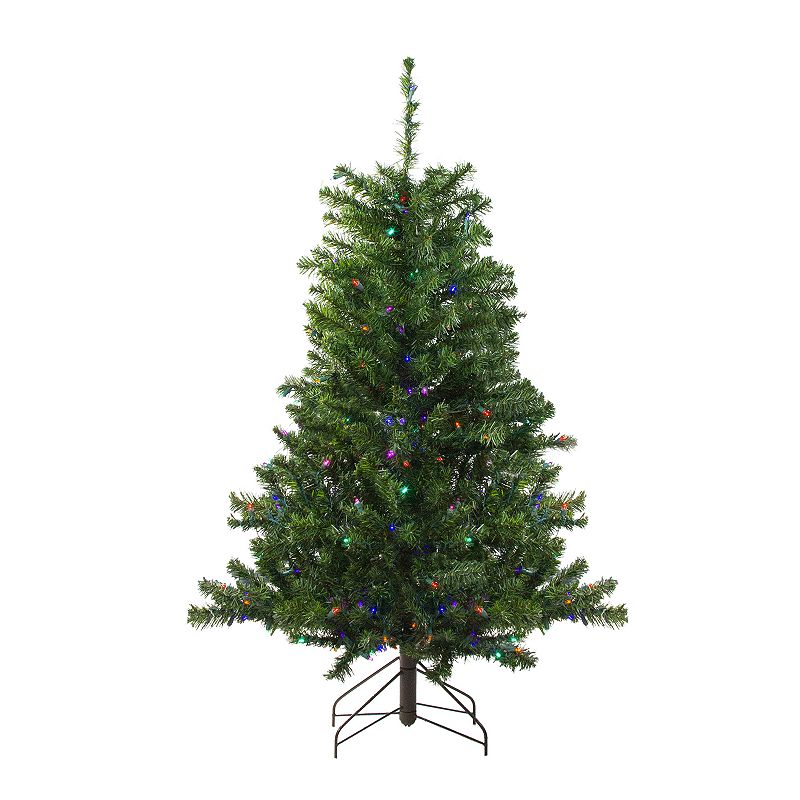 Northlight Seasonal 4-ft. Pre-Lit Multi-Colored LED Canadian Pine Artificia