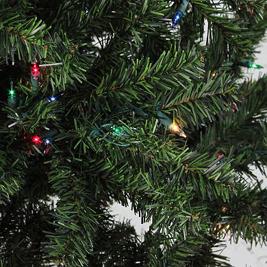Northlight Seasonal 5-ft. Pre-Lit Multi-Colored Canadian Pine Artificial Christmas Tree