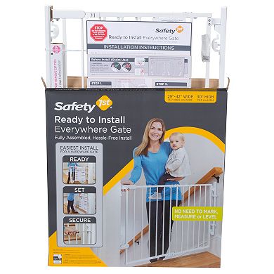 Safety 1st White Top of Stairs Baby Gate
