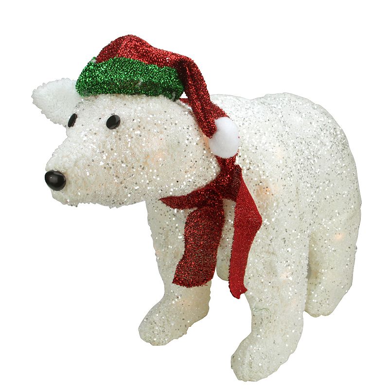 Northlight Seasonal Lighted Christmas Polar Bear, White