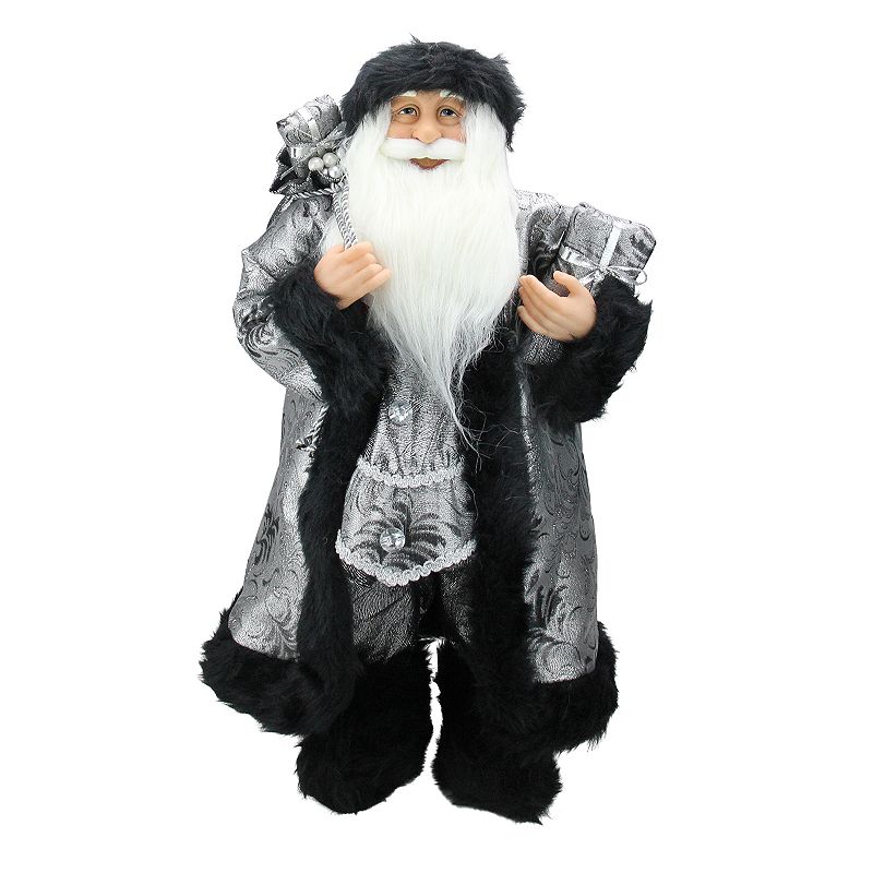 Northlight Seasonal Silver & Black Santa Claus Figure