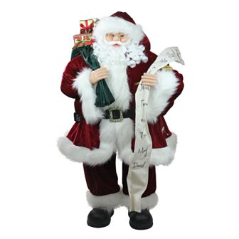 Northlight Seasonal Santa with Naughty and Nice List and Gifts