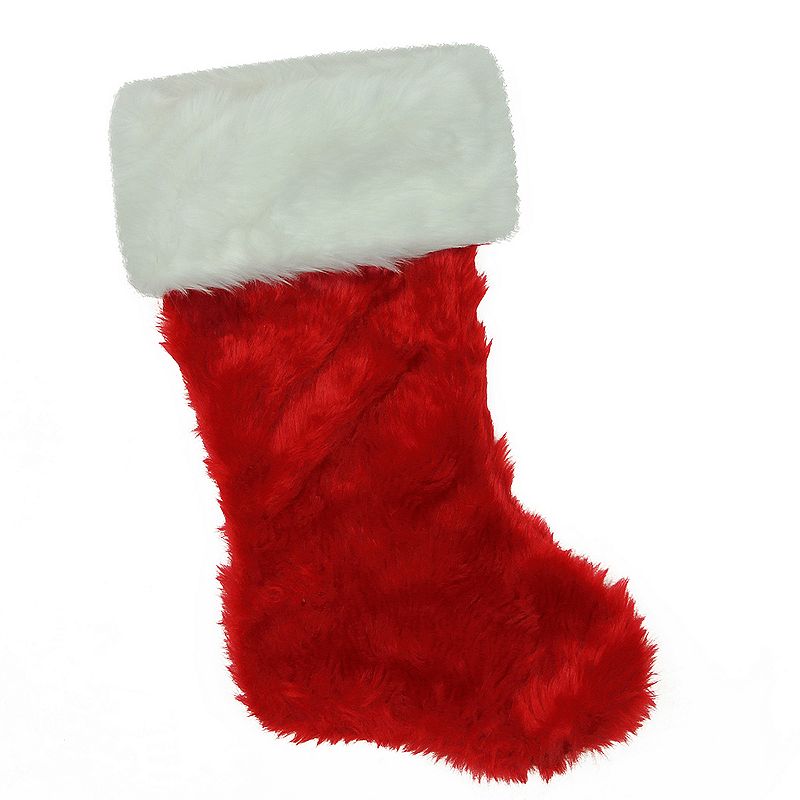 Northlight Seasonal Red and White Extra Plush Christmas Stocking