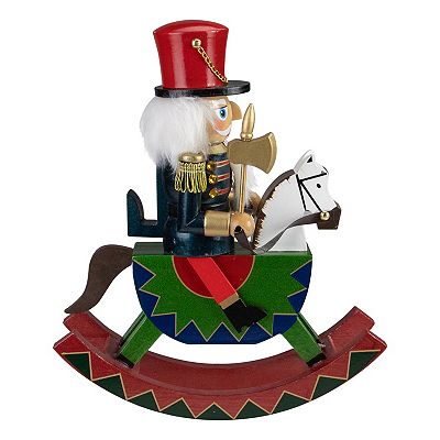 Northlight Seasonal 11.5 Red and Blue Christmas Nutcracker Soldier on Rocking Horse & Reviews