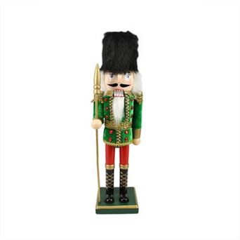 Northlight Seasonal Decorative Wooden Green and Red Christmas Nutcracker Soldier