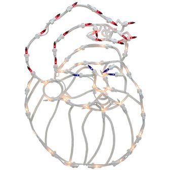 Northlight Seasonal Lighted Santa Christmas Window Silhouette Decoration